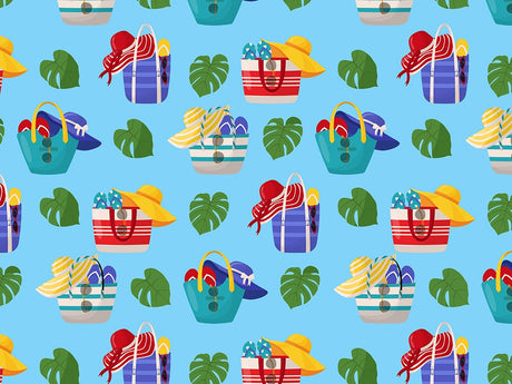 Bags Packed Summertime Vinyl Wrap Pattern~Rwraps Series 914 Digitally Printed Vinyl Wrap~0