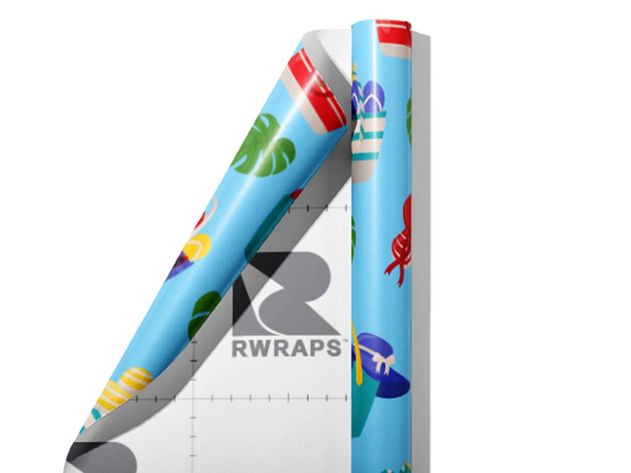 Bags Packed Summertime Wrap Film Sheets~Rwraps Series 914 Bags Packed Summertime Scrolled Sheet~3