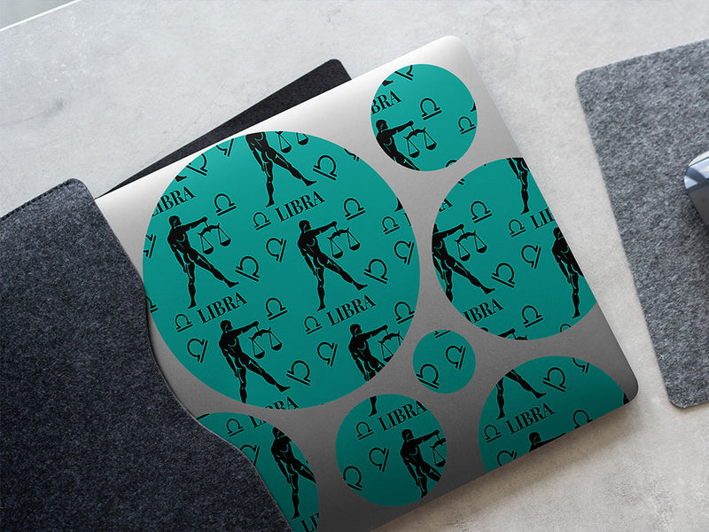 balanced justice astrology DIY Laptop Stickers