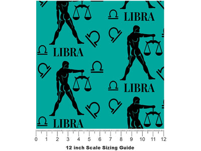 Balanced Justice Astrology Vinyl Film Pattern Size 12 inch Scale~Rwraps Balanced Justice Astrology Sizing Chart~2