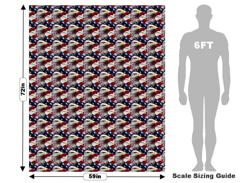 Bald Eagle Americana Vehicle Wrap Scale~Rwraps Series 914 Bald Eagle Americana Measurements~2