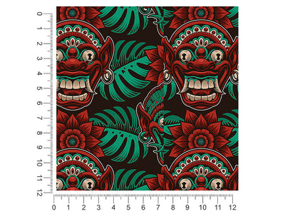 bali mask japanese 1ft x 1ft Craft Sheets