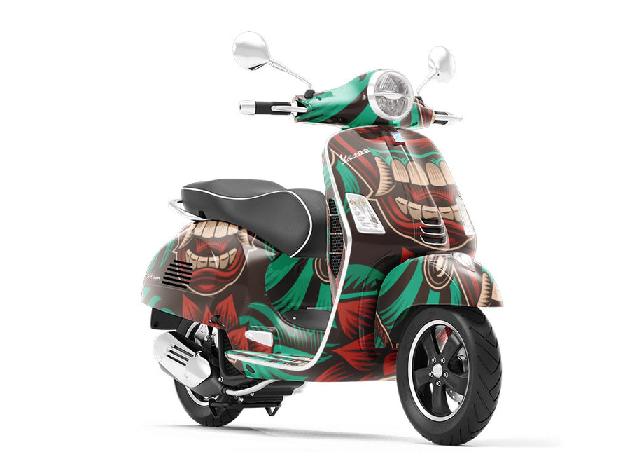 Bali Mask Asian Vespa Scooter Wrap Film