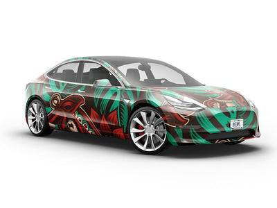 Bali Mask Asian Vehicle Vinyl Wrap
