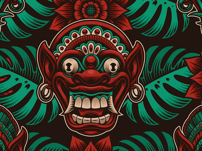 Bali Mask Japanese Vinyl Wraps~Rwraps Series 914 Digitally Printed Vinyl Wrap~0