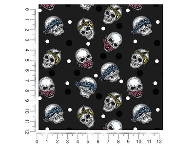 bandana three monkeys skull and bones 1ft x 1ft Craft Sheets