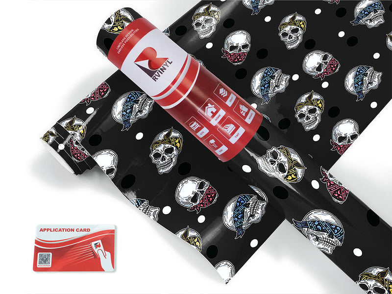 bandana three monkeys skull and bones Craft Vinyl Roll