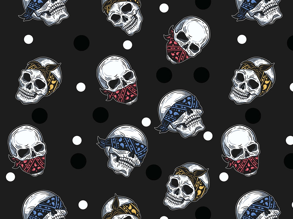 Rwraps™ Bandana Three Monkeys Skull and Bones Vinyl Wrap