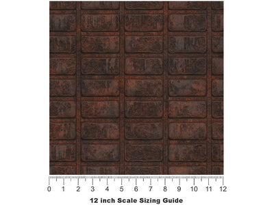 Banded Iron Rust Vinyl Film Pattern Size 12 inch Scale~Rwraps Banded Iron Rust Sizing Chart~3