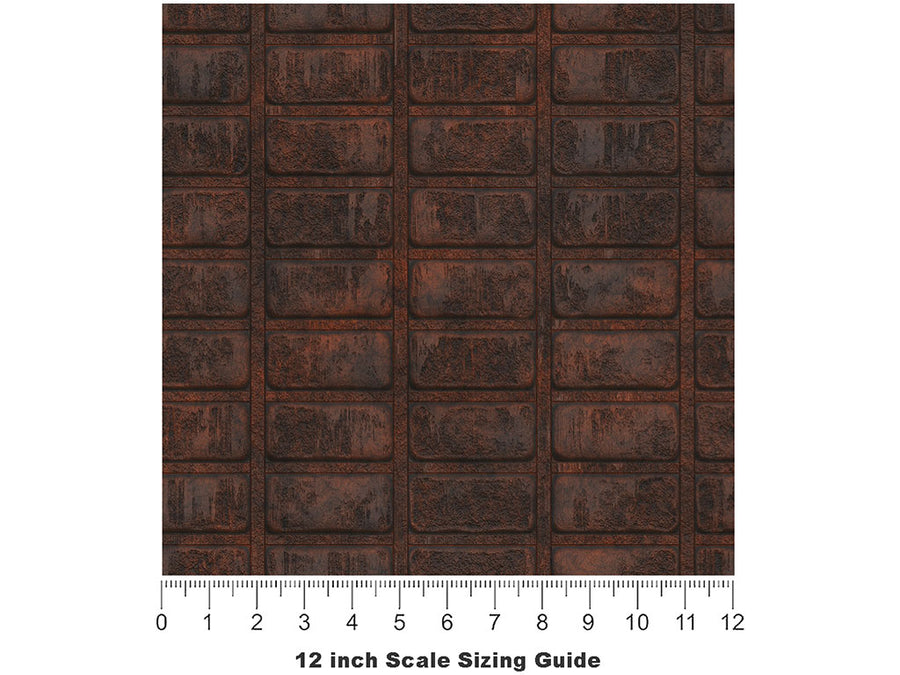 Banded Iron Rust Vinyl Film Pattern Size 12 inch Scale~Rwraps Banded Iron Rust Sizing Chart~3