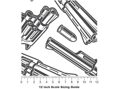 Bang Up Weapon Vinyl Film Pattern Size 12 inch Scale~Rwraps Bang Up Weapon Sizing Chart~2