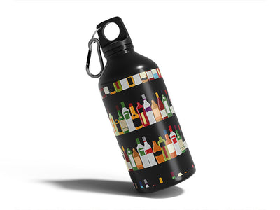 bar view alcohol Water Bottle DIY Stickers