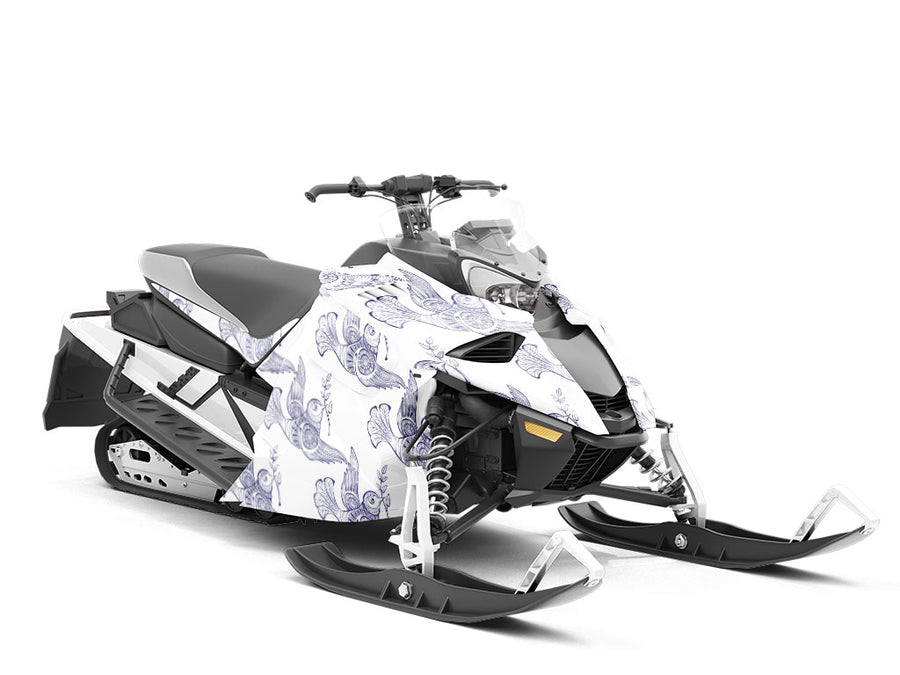 Barbary Tessellations Birds Custom Wrapped Snowmobile