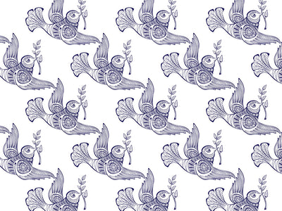 Barbary Tessellations Birds Vinyl Wrap Pattern~Rwraps Series 914 Digitally Printed Vinyl Wrap~0