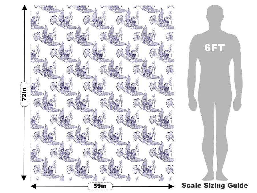 Barbary Tessellations Birds Vehicle Wrap Scale~Rwraps Series 914 Barbary Tessellations Birds Measurements~1