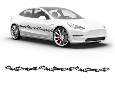 Barbed Wire Body Graphic~Full Side Auto Decal Kit~0