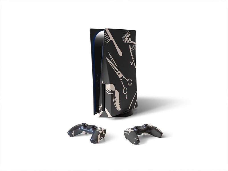barbershop tools barber shop Sony PS5 DIY Skin