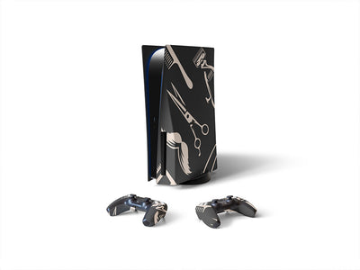 barbershop tools barber shop Sony PS5 DIY Skin