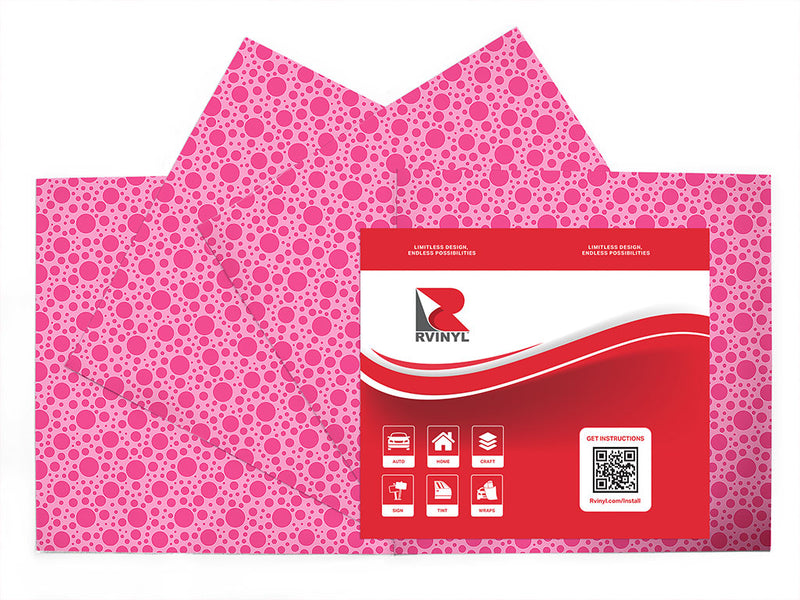 barbie pink polka dot Craft Vinyl Sheet Pack