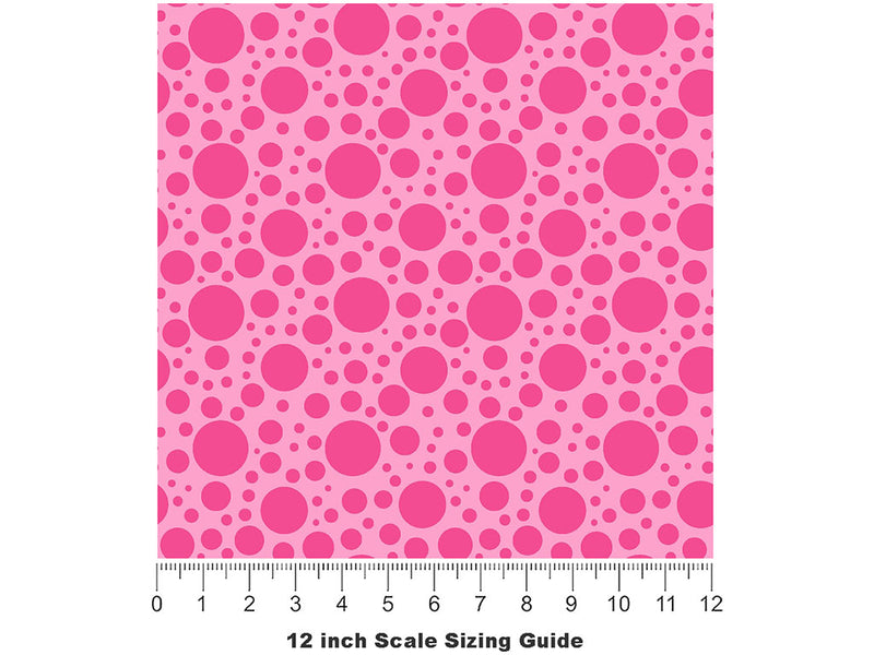 Barbie Pink Polka Dot Vinyl Film Pattern Size 12 inch Scale~Rwraps Barbie Pink Polka Dot Sizing Chart~2