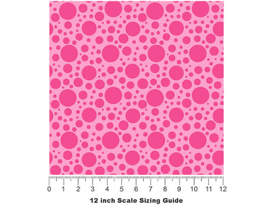 Barbie Pink Polka Dot Vinyl Film Pattern Size 12 inch Scale~Rwraps Barbie Pink Polka Dot Sizing Chart~2