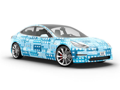 Bare Trees Cityscape Vehicle Vinyl Wrap
