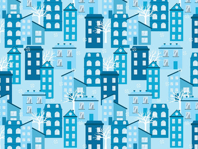 Bare Trees Cityscape Vinyl Wrap Pattern~Rwraps Series 914 Digitally Printed Vinyl Wrap~0