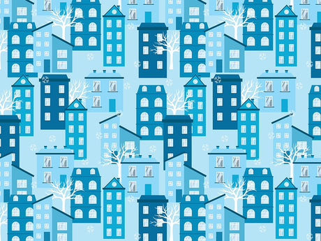 Bare Trees Cityscape Vinyl Wrap Pattern~Rwraps Series 914 Digitally Printed Vinyl Wrap~0