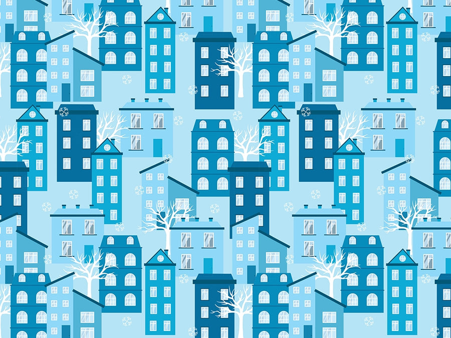 Bare Trees Cityscape Vinyl Wrap Pattern~Rwraps Series 914 Digitally Printed Vinyl Wrap~0