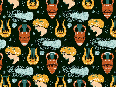 Barefaced Lyre Greco Roman Vinyl Wrap Pattern~Rwraps Series 914 Digitally Printed Vinyl Wrap~0