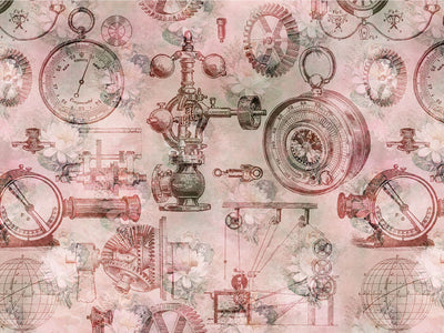 Barometric Romance Steampunk Vinyl Wrap Pattern~Rwraps Series 914 Digitally Printed Vinyl Wrap~0
