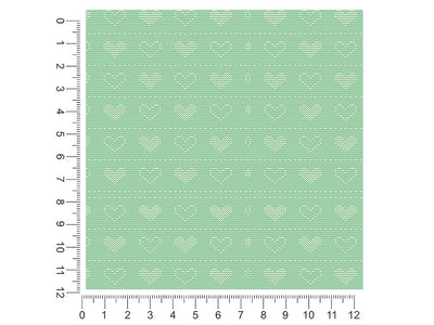 bashful teal heart 1ft x 1ft Craft Sheets