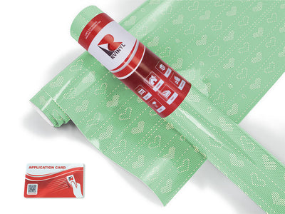 bashful teal heart Craft Vinyl Roll