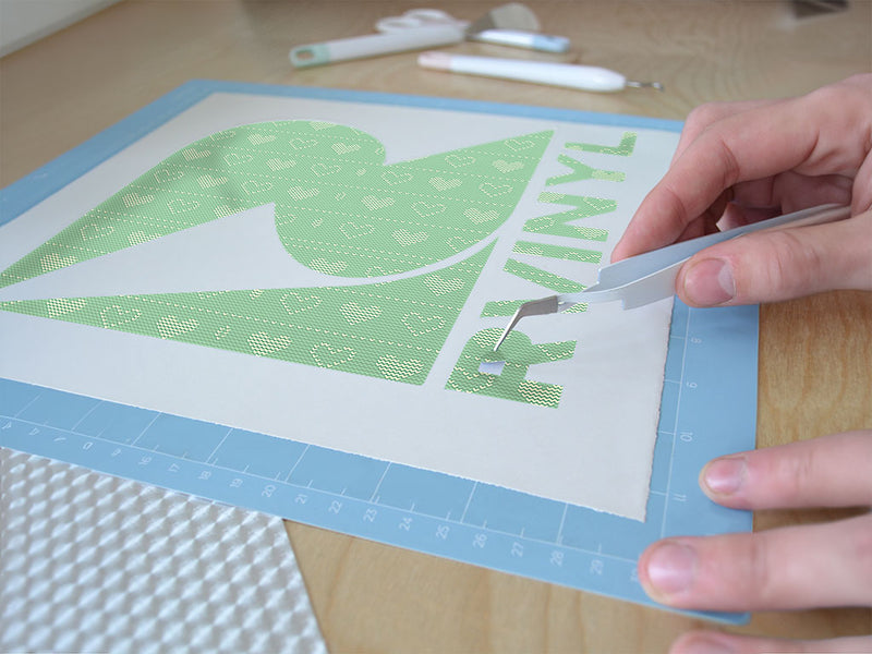 bashful teal heart Easy Weed Craft Vinyl