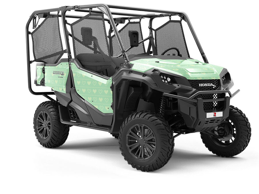 Bashful Teal Heart Utility Vehicle Vinyl Wrap
