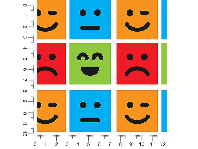 basic emoticon emoji 1ft x 1ft Craft Sheets