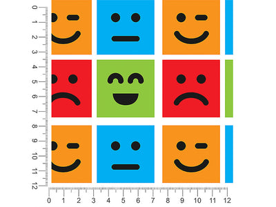 basic emoticon emoji 1ft x 1ft Craft Sheets