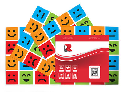 basic emoticon emoji Craft Vinyl Sheet Pack