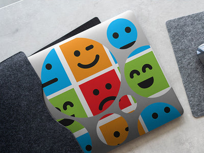 basic emoticon emoji DIY Laptop Stickers