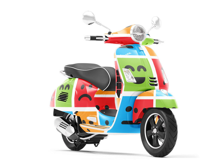 Basic Emoticon Emoji Vespa Scooter Wrap Film