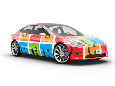 Basic Emoticon Emoji Vehicle Vinyl Wrap