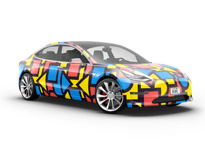Basic Geometry Abstract Vehicle Vinyl Wrap