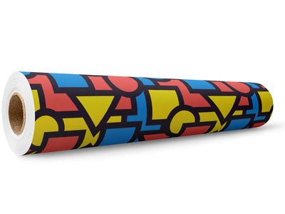 Basic Geometry Abstract Wrap Film Wholesale Roll~Rwraps Series 914 Digitally Printed Vinyl Roll~5