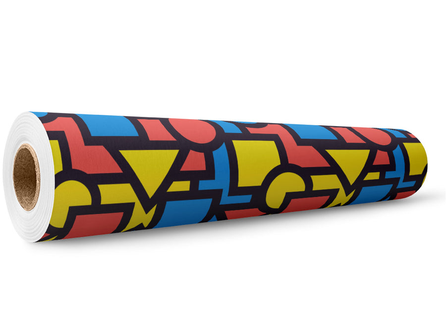 Basic Geometry Abstract Wrap Film Wholesale Roll~Rwraps Series 914 Digitally Printed Vinyl Roll~5