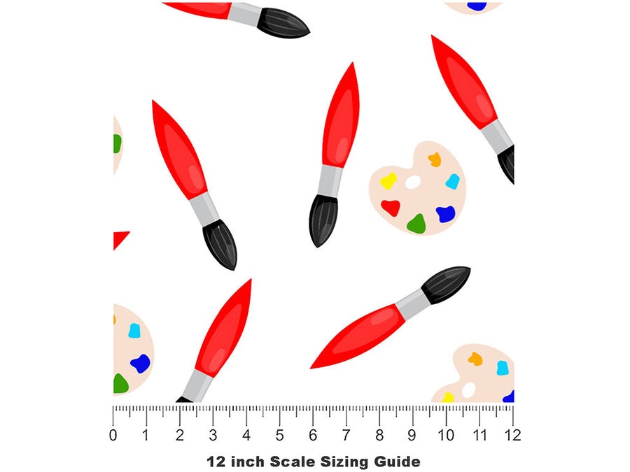 Basic Painter Hobby Vinyl Film Pattern Size 12 inch Scale~Rwraps Basic Painter Hobby Sizing Chart~2