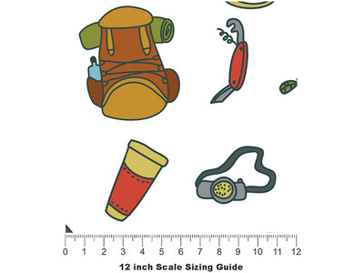 Basic Supplies Camping Vinyl Film Pattern Size 12 inch Scale~Rwraps Basic Supplies Camping Sizing Chart~2