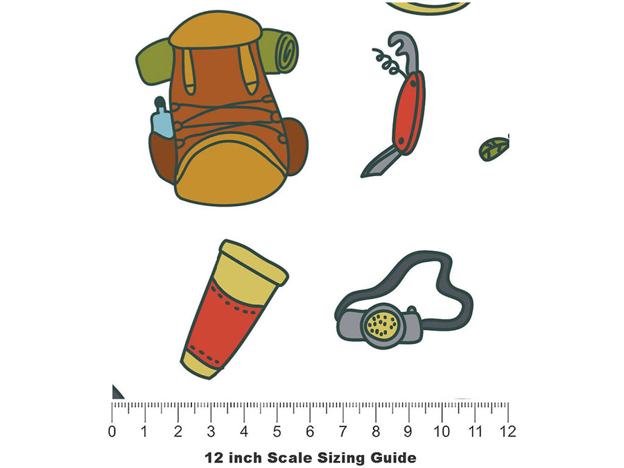 Basic Supplies Camping Vinyl Film Pattern Size 12 inch Scale~Rwraps Basic Supplies Camping Sizing Chart~2