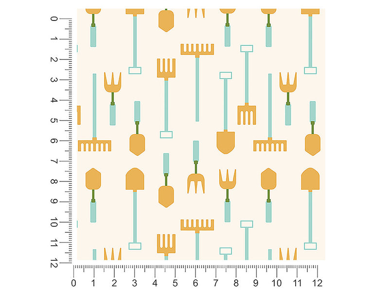 basic tools gardening 1ft x 1ft Craft Sheets