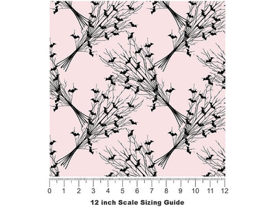 Bat Bouquet Gothic Vinyl Film Pattern Size 12 inch Scale~Rwraps Bat Bouquet Gothic Sizing Chart~2