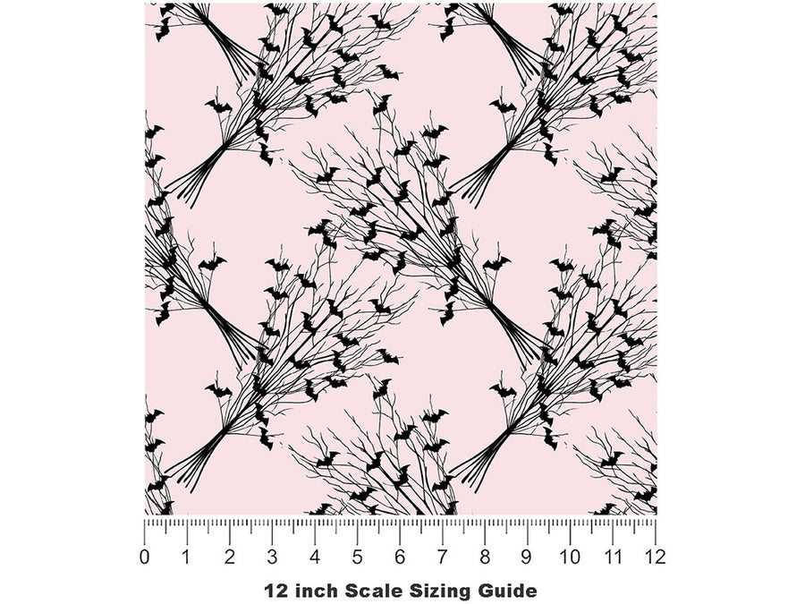 Bat Bouquet Gothic Vinyl Film Pattern Size 12 inch Scale~Rwraps Bat Bouquet Gothic Sizing Chart~2